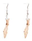 Fan of Rattan Blue Turquoise and Sterling Silver Earrings