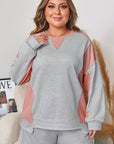 Lilliana Colorblock Pullover Casual PLUS Shorts