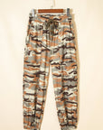 Camo Drawstring Elastic Waist Jogger Pants