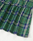 Plaid Frilled Collar Long Sleeve Mini Dress