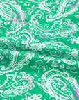 Paisley Button-Front Tied Waist Mini Dress