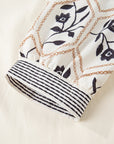 Micah Sleeve Contrast Patchwork Blouse