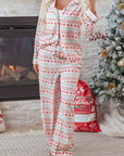 Sarai Christmas Pattern Print Shirt