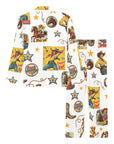 Baha Ranch Vintage Cowgirl Collage Western Pajama Set