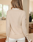 Madalyn Patchwork Cuffs Loose Sweater