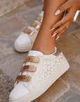 Esther Straps Pu Leather Sneakers