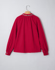 Eve Jacquard Print Textured Blouse