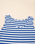 Stripe Scoop Neck Sleeveless Mini Dress