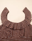 Polka Dot Backless Ruffle Tiered Maxi Dress