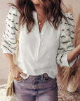 Rosa Patchwork Rib Knit Top