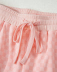 Checker Long Sleeve Pullover and Shorts Set