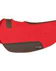 HILASON Western Wool Felt Contoured Horse Saddle Pad W/ Distressed Wear Leather | for Horses
