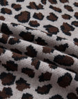 Leopard Colorblock Button Down Oversize Cardigan
