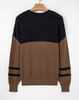 Colorblock Stripe Long Sleeve Sweater