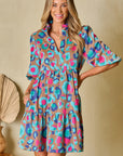 Emerie Sleeve Slit Ruffled Dress