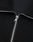 Solid Quarter-Zip Top and Drawstring Pants Set