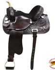 HILASON Flex Tree Western Horse Saddle American Leather Trail Barrel | American Saddle Horse | Leather Saddle | Western Saddle | Saddle for Horses | Horse Saddle Western
