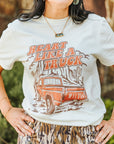 Heart Like A Truck Graphic Tee - Coral