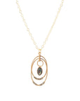 Henley Blue Abalone Golden Pendant Necklace