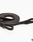 8 Ft Hilason Western Horse Heavy-Duty Barrel Flat Split Reins Genuine Leather Black