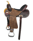 15 In Hilason Western Horse Barrel Racing Wooden Tree American Leather Saddle