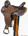 15 In Hilason Western Horse Barrel Racing Wooden Tree American Leather Saddle