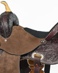 15 In Hilason Western Horse Barrel Racing Wooden Tree American Leather Saddle