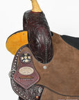15 In Hilason Western Horse Barrel Racing Wooden Tree American Leather Saddle