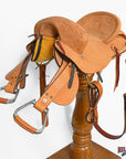 14" Hilason Classic Series Hand-Made Rodeo Bronc American Leather Saddle