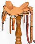 14" Hilason Classic Series Hand-Made Rodeo Bronc American Leather Saddle