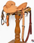 13" Hilason Classic Series Hand-Made Rodeo Bronc American Leather Saddle