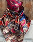 35X35" Hot Pink Paisley Wild Rag / Scarf WR909