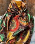 35X35" Multi-Colored Paisley Wild Rag / Scarf WR908