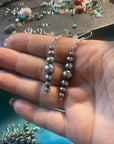 All Sterling Silver Pearls earrings simple
