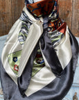 35X35" Grey & White Wild Rag / Scarf WR3159X