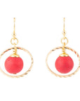 In The Loop Red Magnesite Earrings