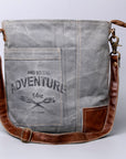 Ohlay Bags Vintage Canvas Crossbody Bag for Women & Men, Leather Trim Messenger Shoulder Bag