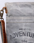 Ohlay Bags Vintage Canvas Crossbody Bag for Women & Men, Leather Trim Messenger Shoulder Bag