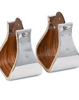 Hilason Premium Western Wooden Stirrups with Polished Metal Frame – Durable & Stylish Riding Tack