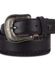 1.5 Woven Laced Belt with Single Buckle - Jet Black
