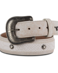 1.5 Overlay Showdown Belt with Conchos and Single Buckle - Ceramic Crackle