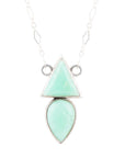 Lahana Green Chrysoprase and Sterling Silver Necklace