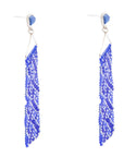 Lapis Woven Seed Bead Earrings