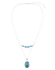 Layered Blue Apatite and Sterling Silver Necklace