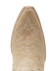 Latte Suede Over The Knee Boot Featuring Contoured Corseted Silhouette And Comfort