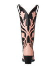 Jolene Exotic Boot - Blush Ostrich & Jet Black