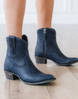 Plain Jane Bootie - Midnight Navy