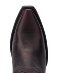 Western Snip Toe Cowgirl Bootie In Black Cherry