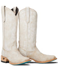 Square Toe Western Boot Ceramic Crackle