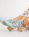 Robin Cut Out Slingback Mule - Powder Blue